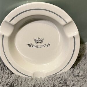 Vintage Piccadilly Hotel London  Ashtray Dunn Bennett & Co Ltd Burslem England